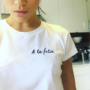 Meghan's Mirror 'A La Folie' Embroidered T-Shirt